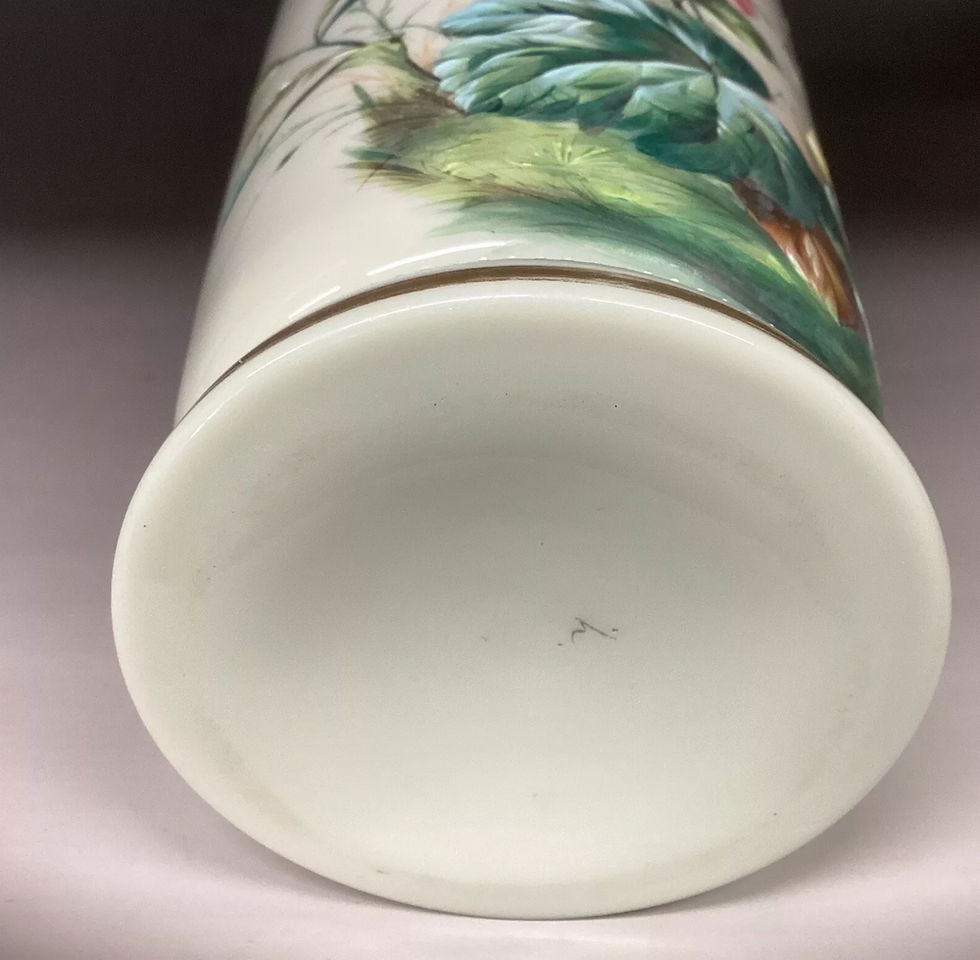 Thumbnail: Antique Harrach Enamelled Glass Vase