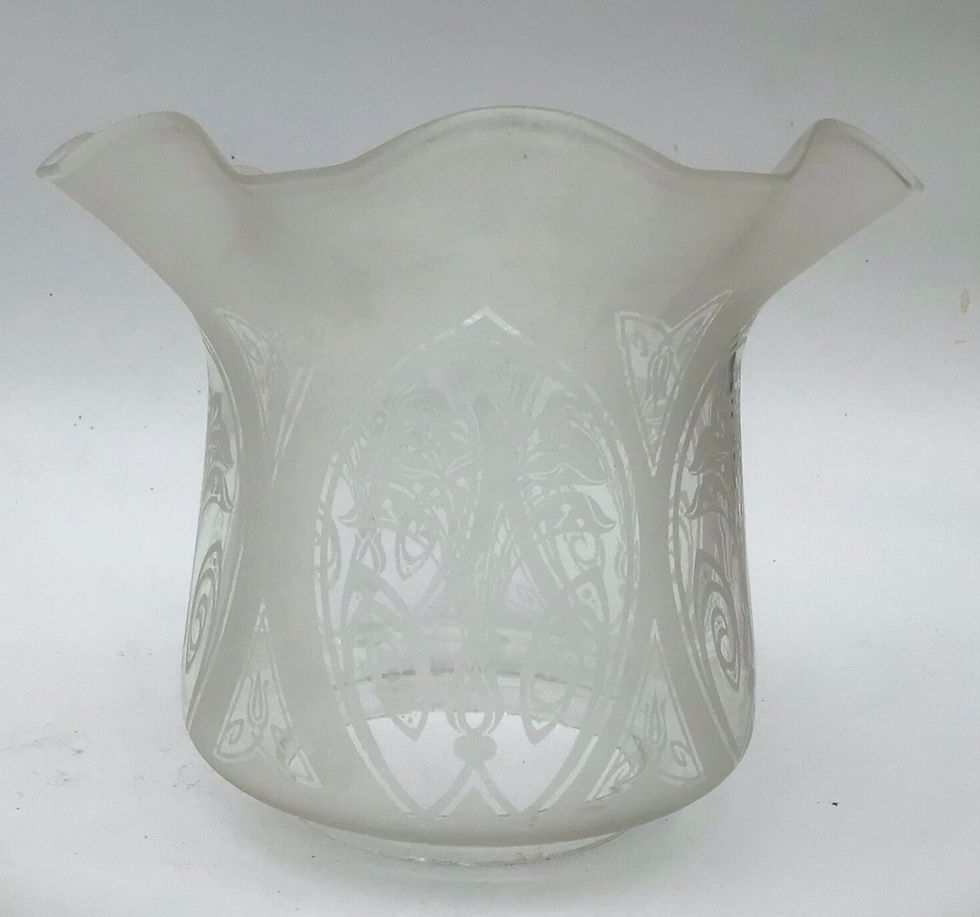 Thumbnail: Antique Oil Lamp by Doulton Lambeth with Hinks Burner
