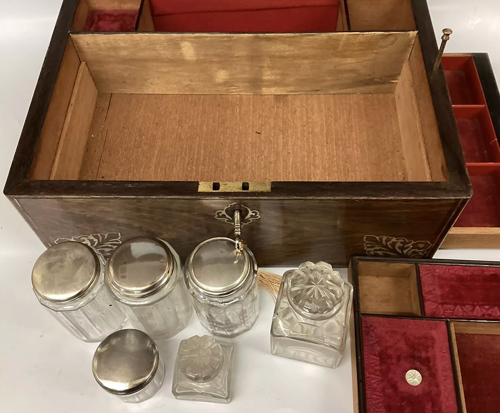 Thumbnail: Ladies Antique Fitted Travel Box
