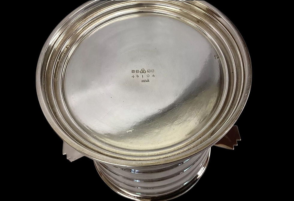 Thumbnail: Art Deco Silver Ice Bucket and Tongs