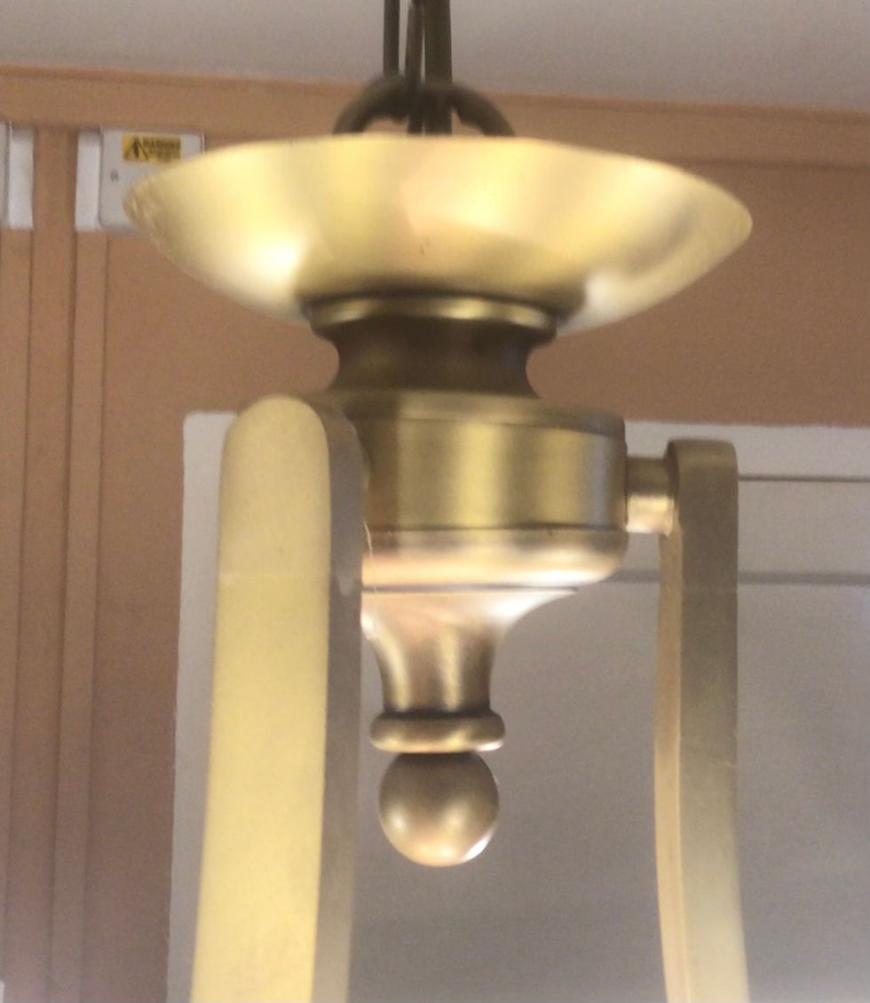 Thumbnail: Large Alabaster Pendant Light Six Arm Chandelier