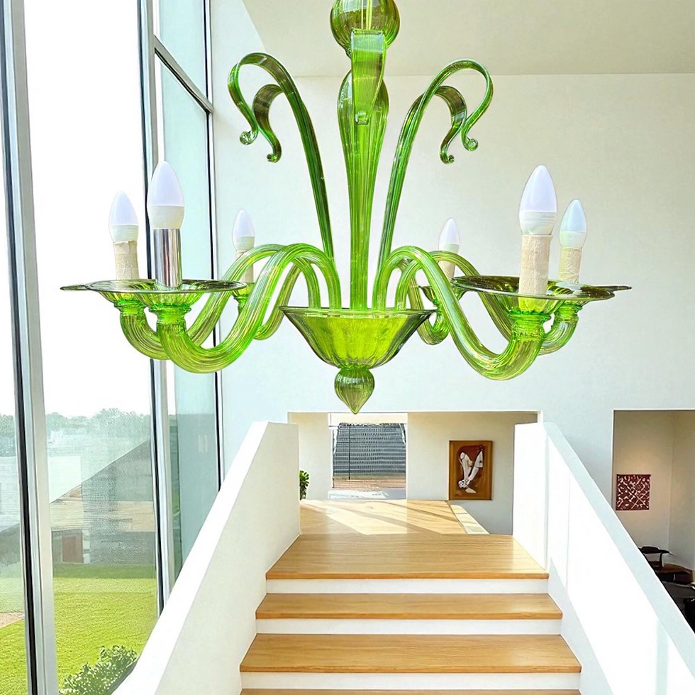 Thumbnail: New Contemporary Murano Six Branch Chandelier
