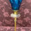 Thumbnail: Antique Oil Lamp with Blue Moulded Shade