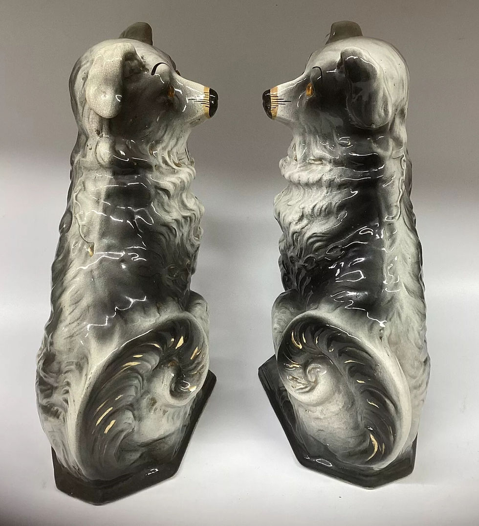 Thumbnail: Pair of Bo'ness Mantle Dogs