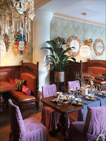 Interior design of the restaurant in Mariupol Ukraine