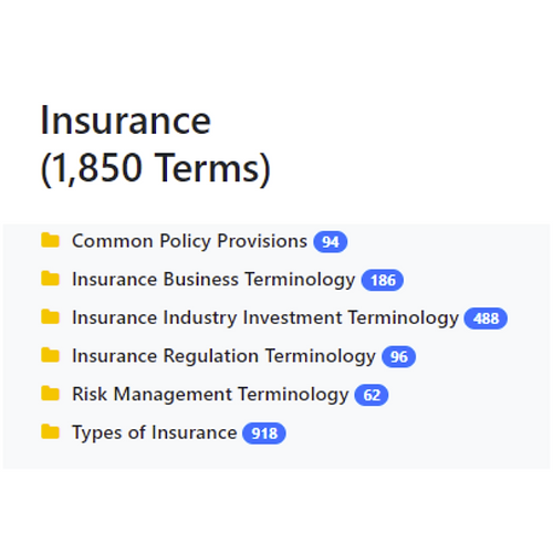 Insurance Taxonomy