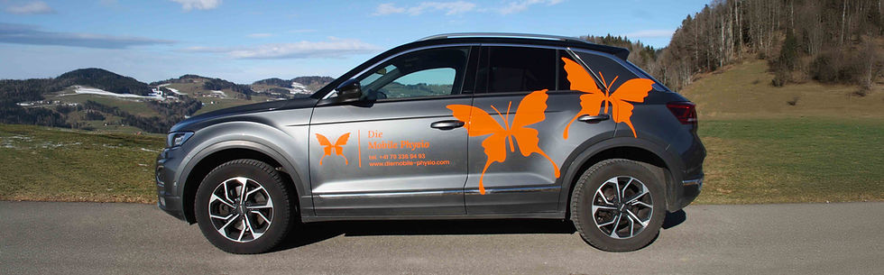 Die Mobile Physio Fahrzeugbeschriftung Fahrerseite