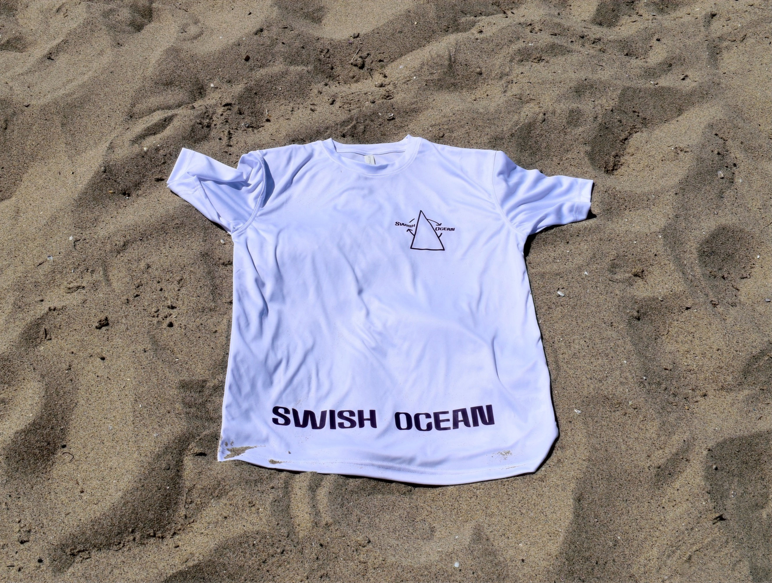 Swish Ocean White Black Logo Shirt