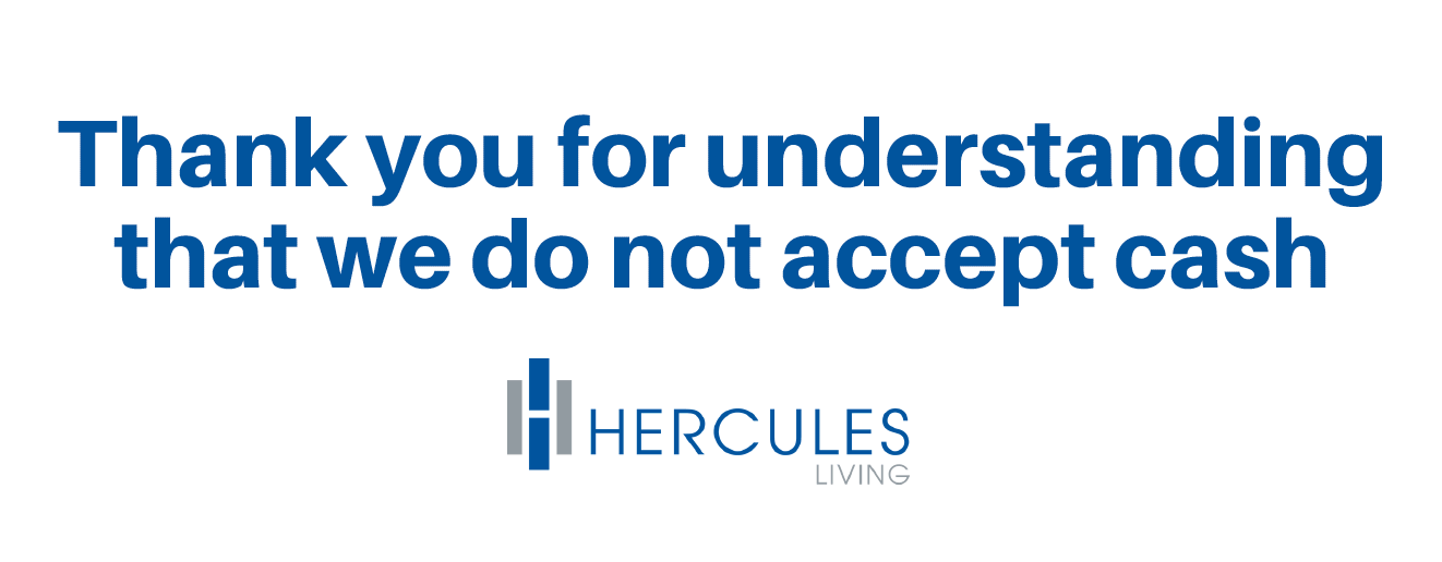 HL - No Cash Accepted Desk Sign