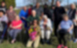 A group photo taken outside on Elvia's birthday.