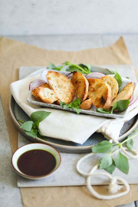 BAGUETTE DIPPED IN PUMPKIN SEED OIL