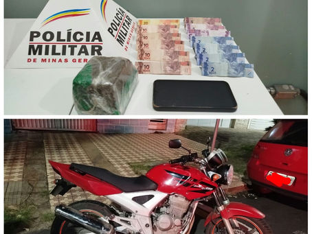 Motociclista é preso por tráfico de drogas em Poços de Caldas