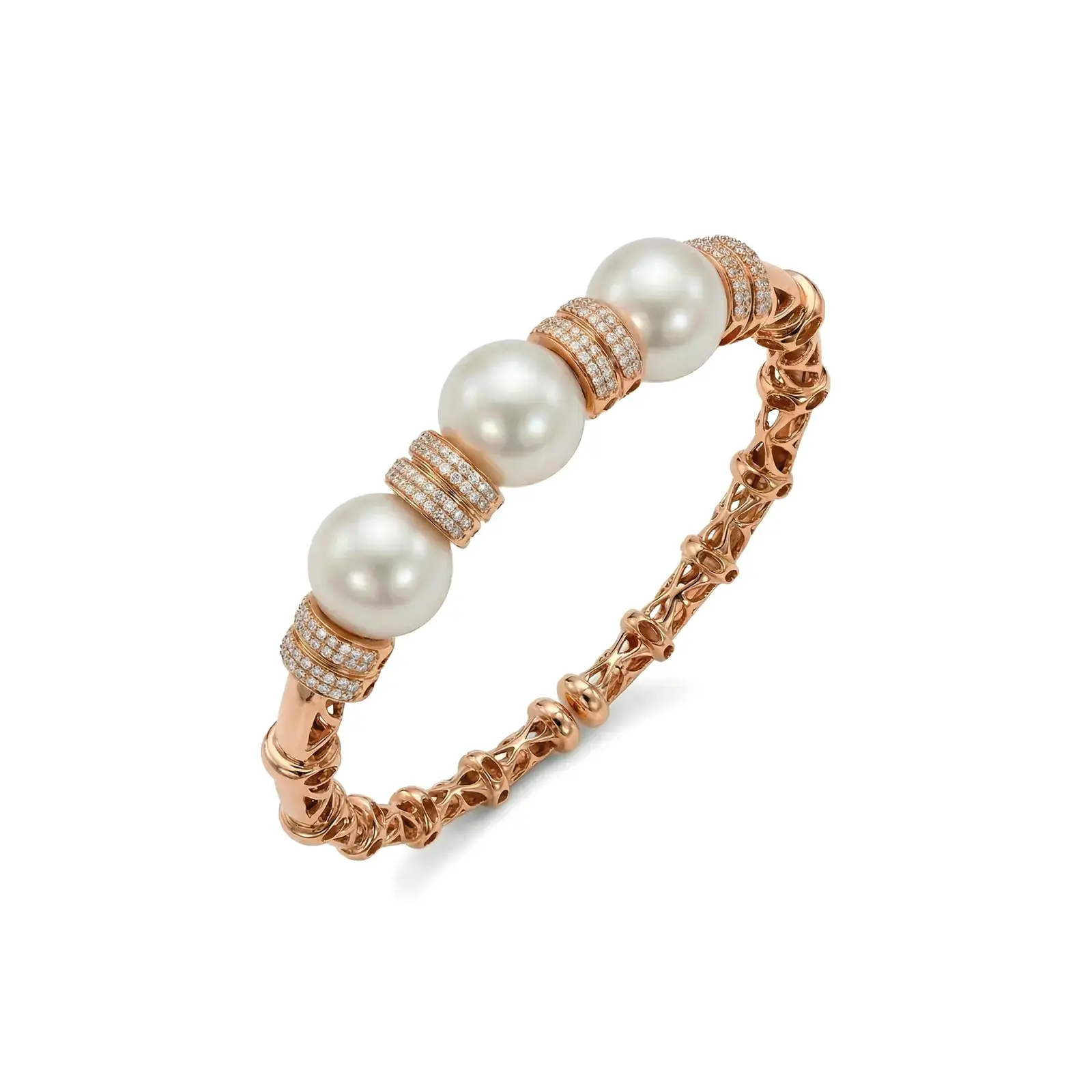 Pulsera Essentiels – Línea de Diamantes y Perlas