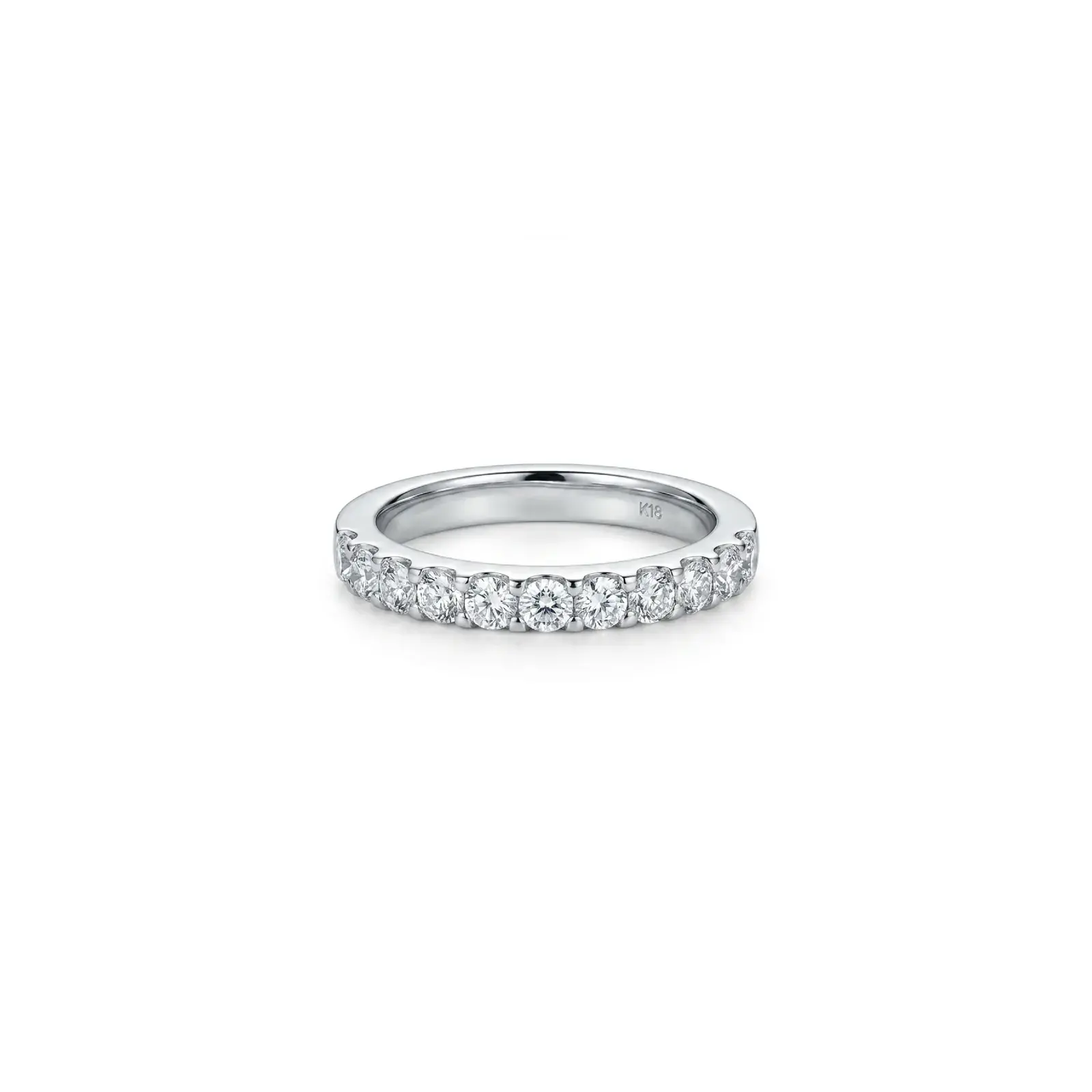 Anillo Fiancés – Media Eternidad en Oro Blanco