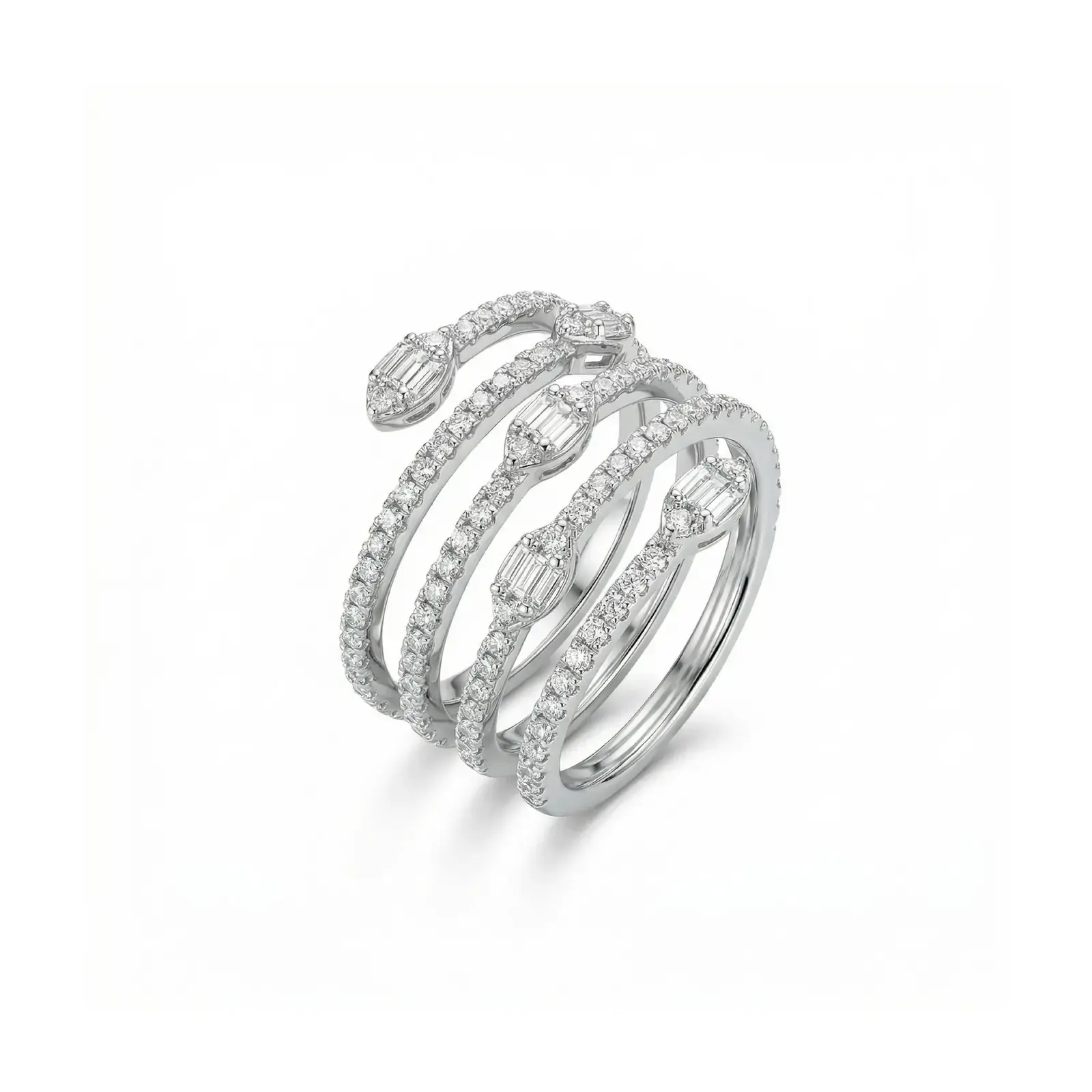 Anillo Paris – Arquitectura de Diamantes Baguette