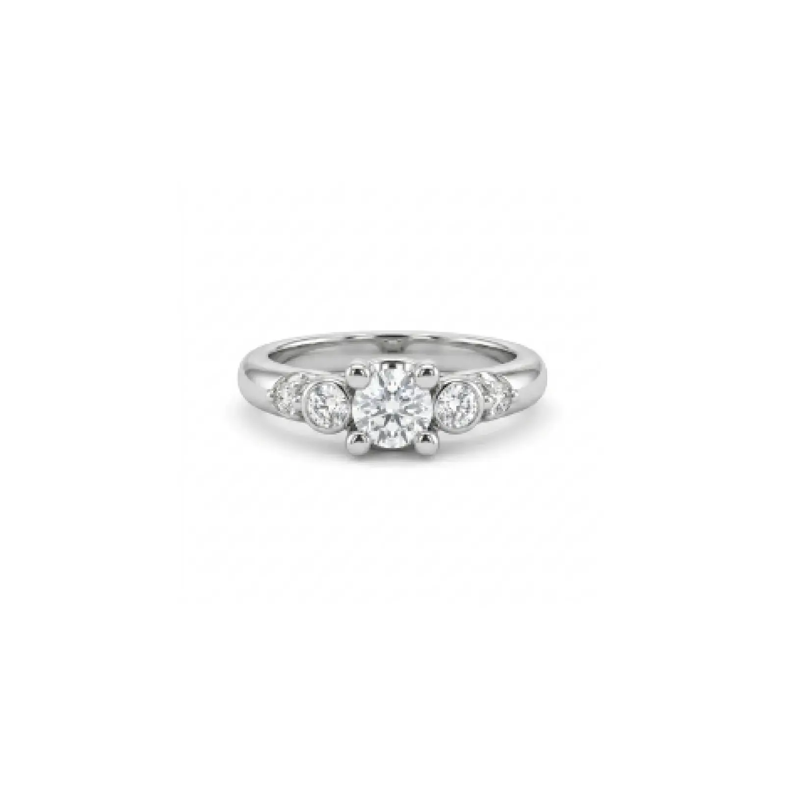 Anillo Fiancés – Solitario en Oro Blanco