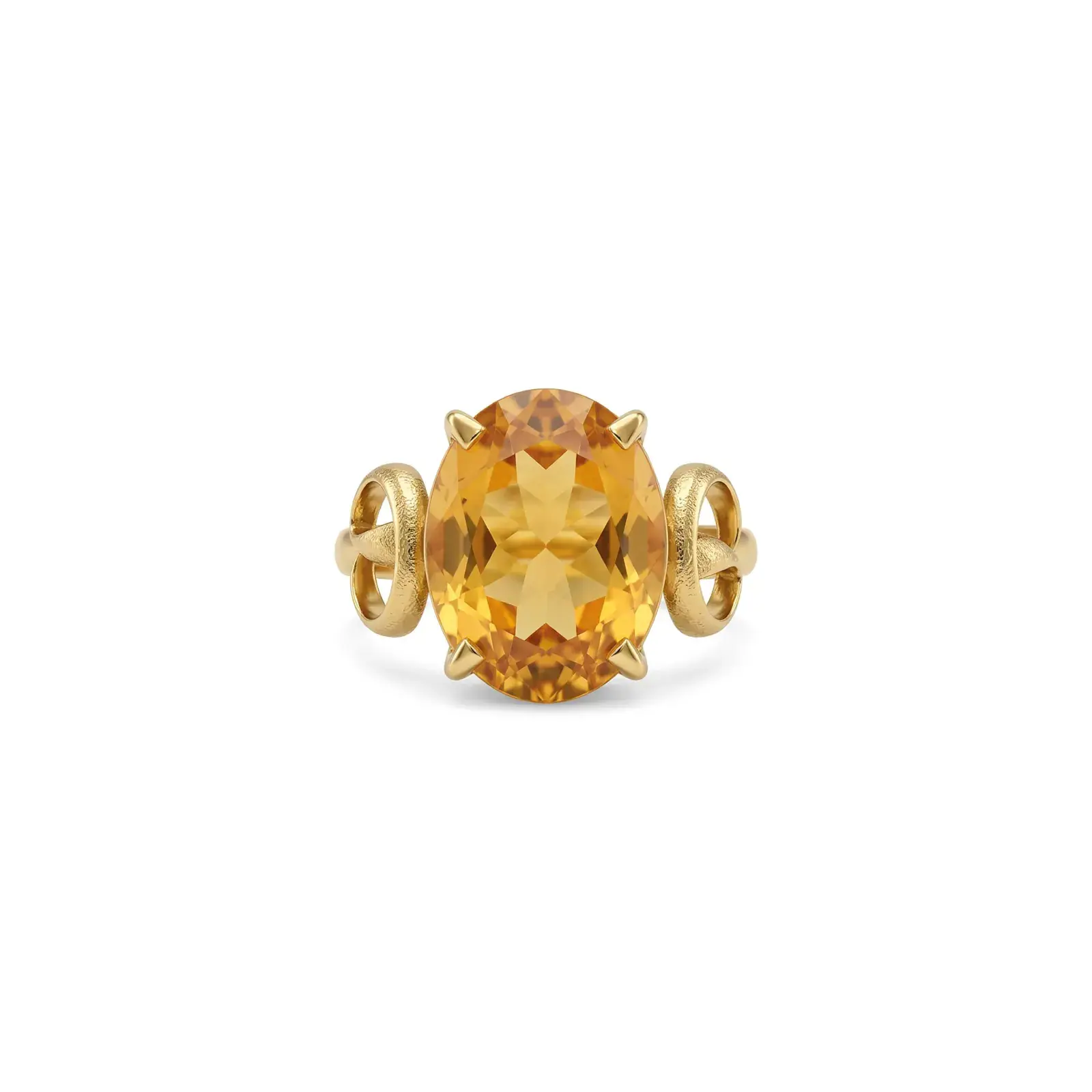 Anillo Bruxelles – Solitario Zafiro Naranja