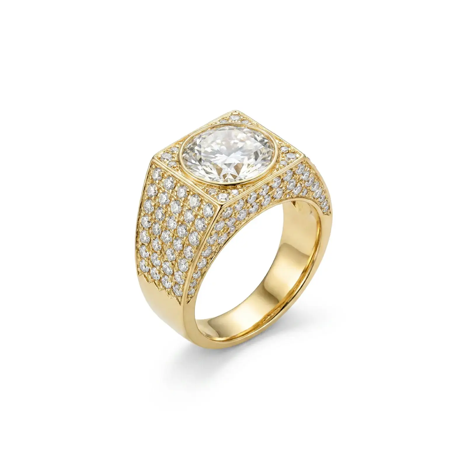 Anillo Privé – Pavé en Oro Amarillo