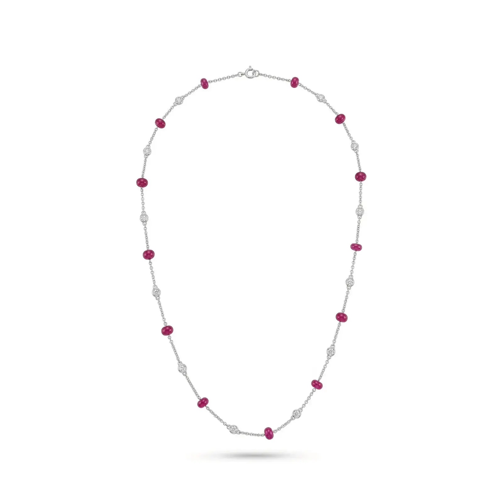 Collar Bruxelles – Rubíes y Diamantes en Oro Blanco