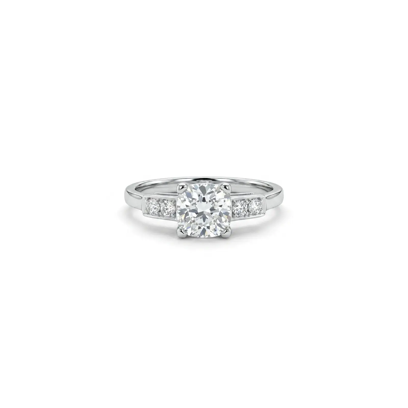 Anillo Fiancés – Solitario Platino 0.88 cts