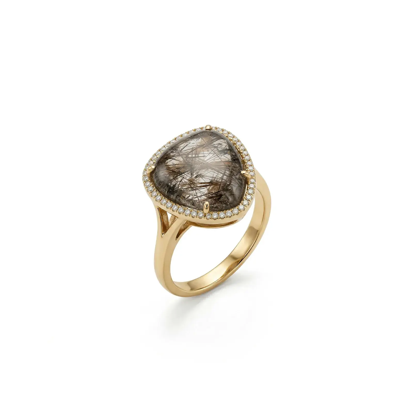 Anillo Bruxelles – Cristal de Roca y Diamantes