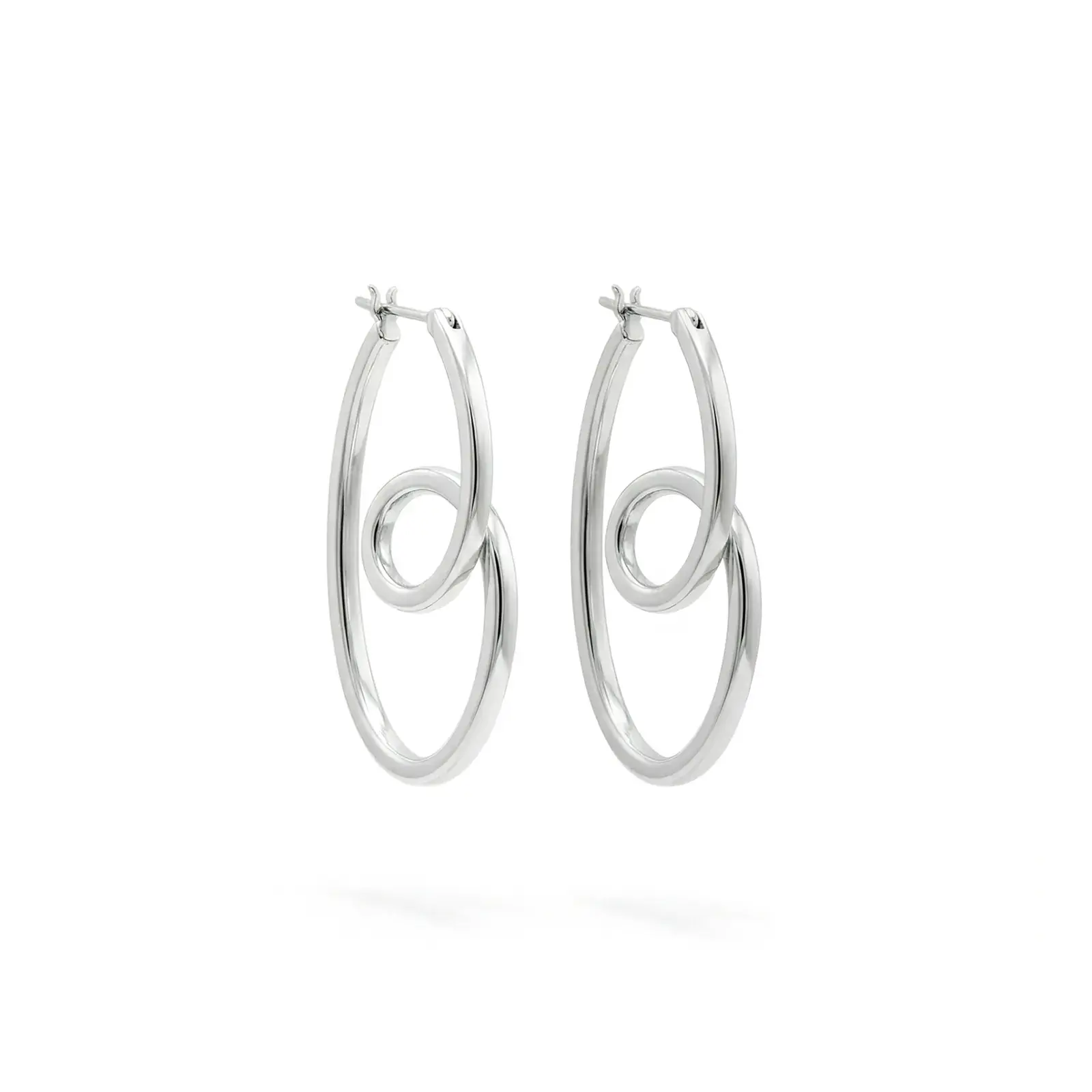 Aros Vichy – Oro Blanco con Piedras
