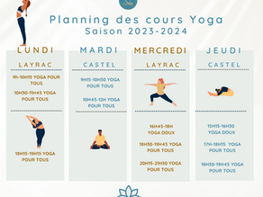 Planning des cours de la rentrée :  les 3 nouveautés !