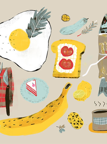 Breakfast Food Collage