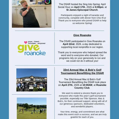 May 2026 Newsletter