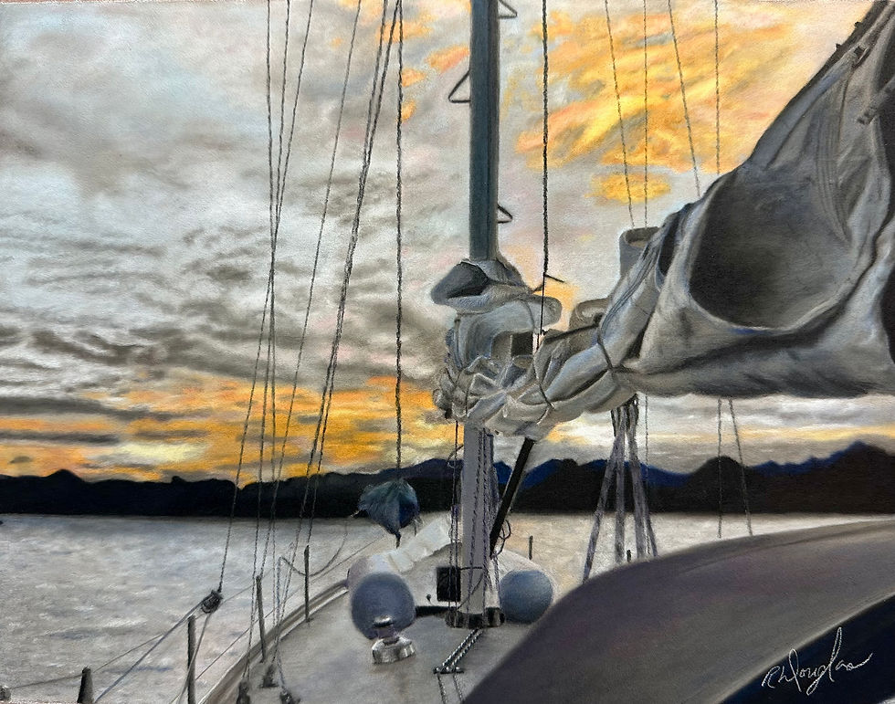"Sunset on Smokehouse Bay" NZ