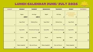Summer Meal Preorders​
​

We are trying out preorders for lunch this year so that we can better estimate how much food to prepare each day. Please help us out by clicking each week and preordering your students' lunch!