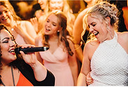 Georgie singing with the bride