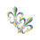Thumbnail: Mardi Gras Fleur de Lis Stud Earrings

