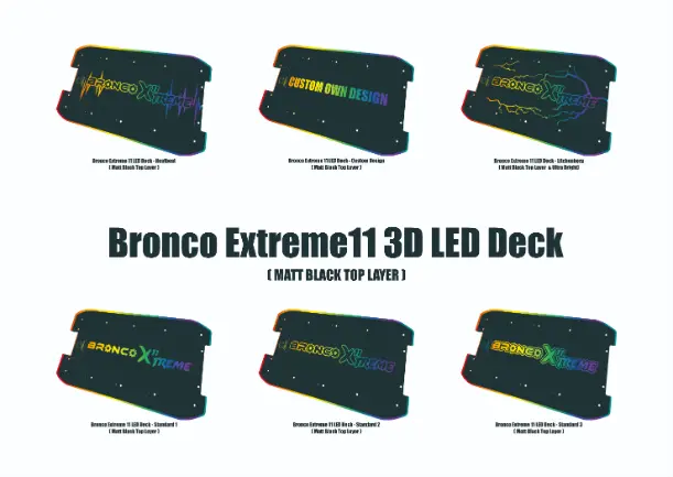Bronco Xtreme | Custom 3D LED E-Scooter Deck Cover | Made to Order