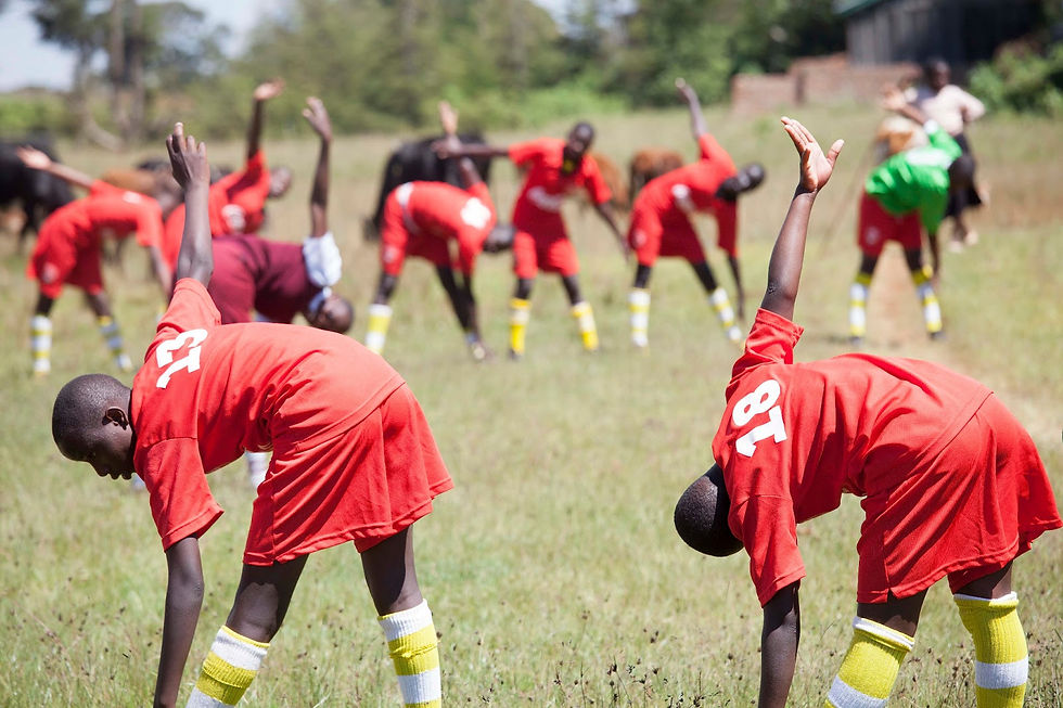 Uprising Youth COPA Players warm up before their matches