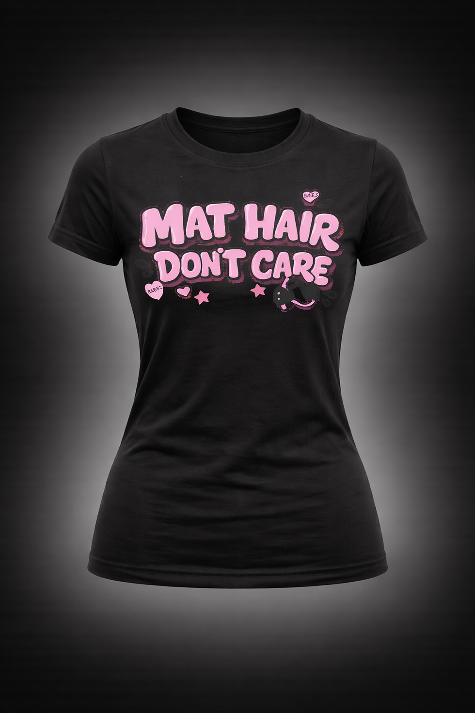 Thumbnail: Mat Hair Don't Care VibesWomen's Performance Stretch T-Shirt |  Polyester/Spande