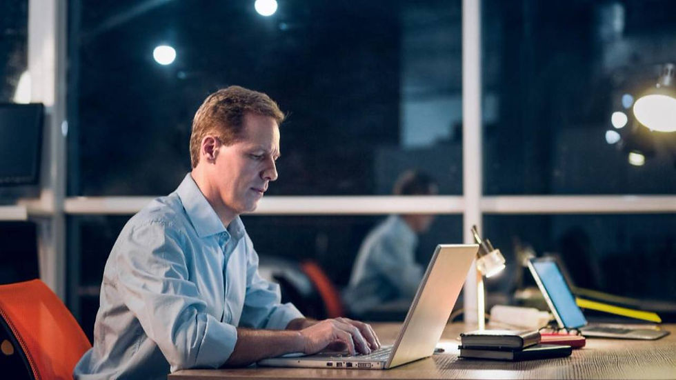 man working in tech
