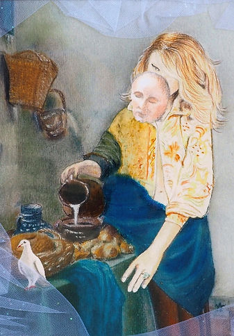 Helena Foll Tenderness Watercolor Collage the maid 3