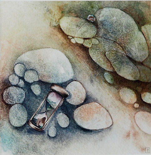 Helena Foll watercolor and mixed media Echoes of time.JPG