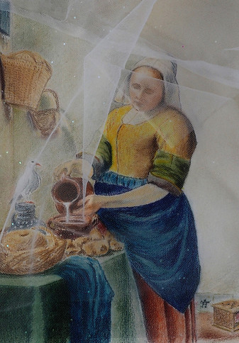 Helena Foll Tenderness Watercolor Collage the maid 1