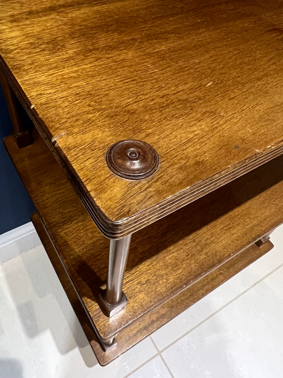 Thumbnail: Edwardian Three Tier Mahogany Side Table or Whatnot