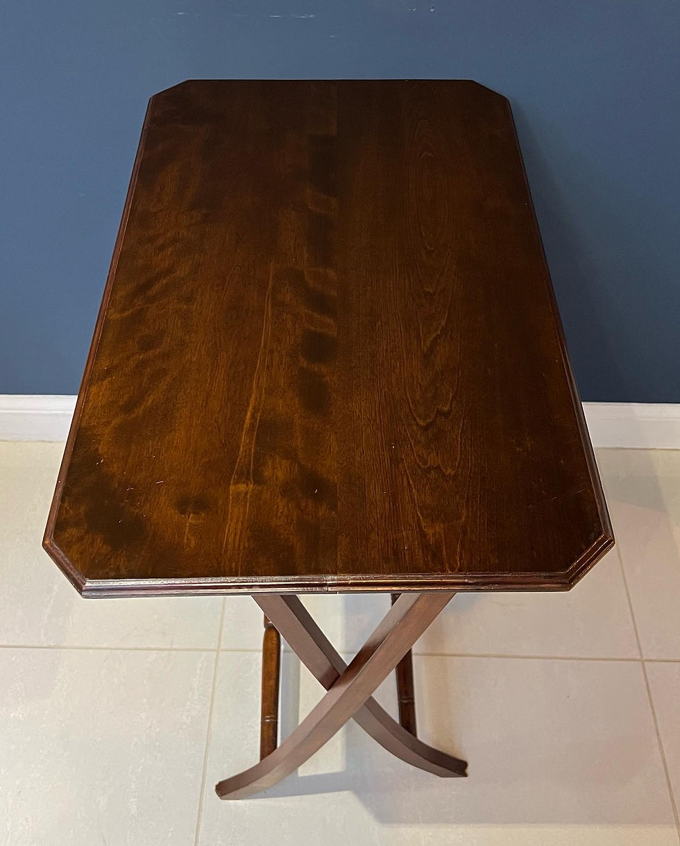 Thumbnail: Quality Victorian Mahogany Folding Antique Coaching Table
