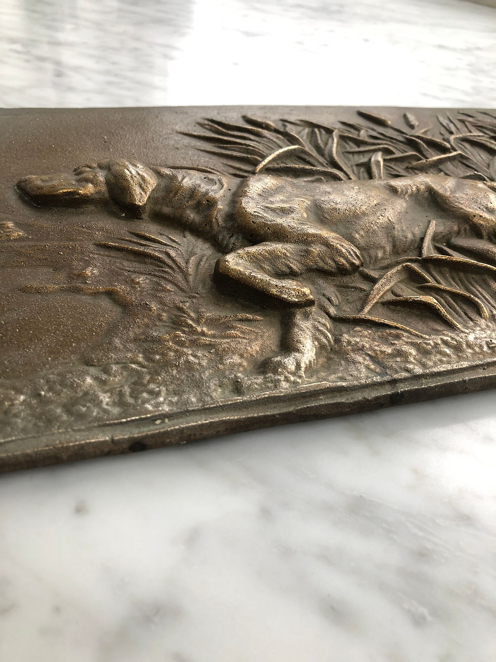 Thumbnail: Hunting Dogs - Decorative Bronze Wall Panels