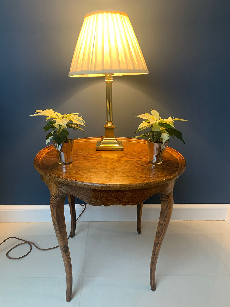 Thumbnail: 19th Century Brass Corinthian Lamp