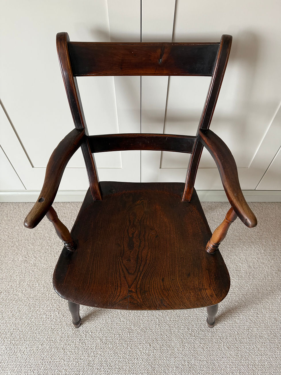 Thumbnail: antique oxford bar-back windsor chair
