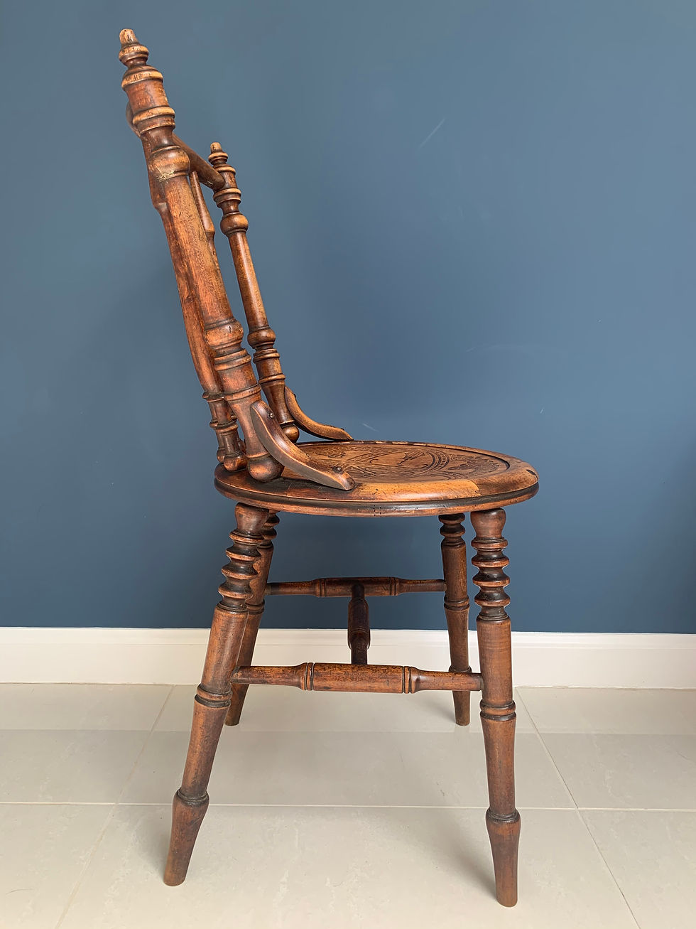 Thumbnail: Edwardian / Art Nouveau Fischel Style Chair, c. 1920