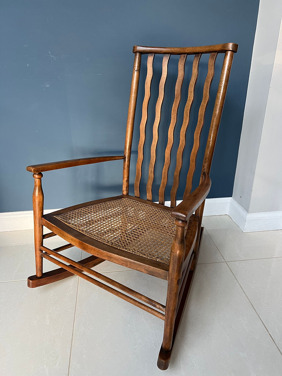 Thumbnail: Arts and Crafts Fireside Rocking Chair