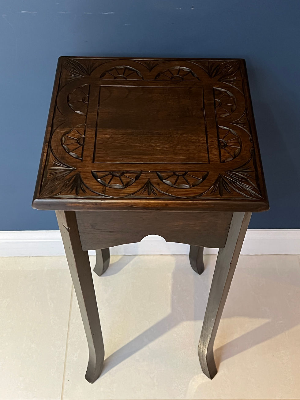 Thumbnail: Antique Arts and Crafts Oak Side Table or Plant Stand