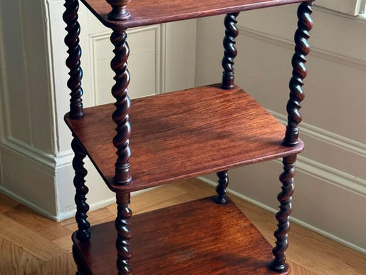 Available antique whatnots and étagères at The Antiques Hound