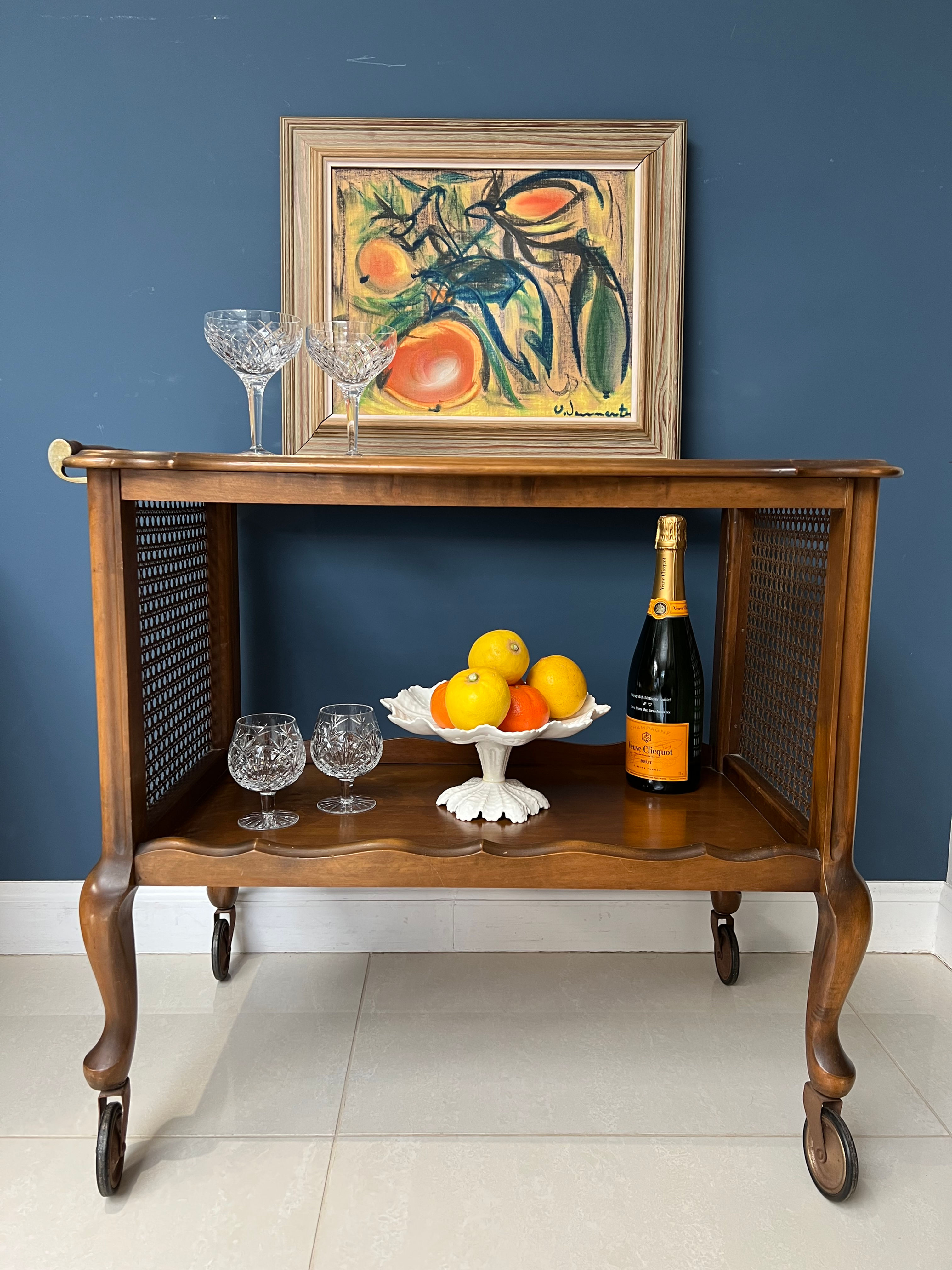 Vintage Two Tier Drinks Trolley